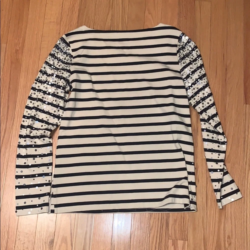 J. Crew NWOT❗️Sequin Striped Top